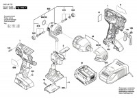 Bosch 3 601 JA1 T01 Gds 14,4 V-Li Impact Wrench 14.4 V / Eu Spare Parts